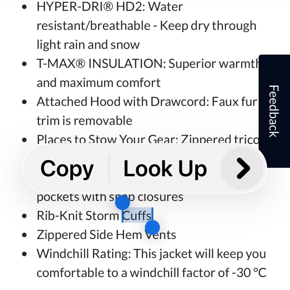 Men's Hyper-Dri® HD2 Water Resistant Breathable T-Max® Insulated Long Parka - Picture 7 of 9